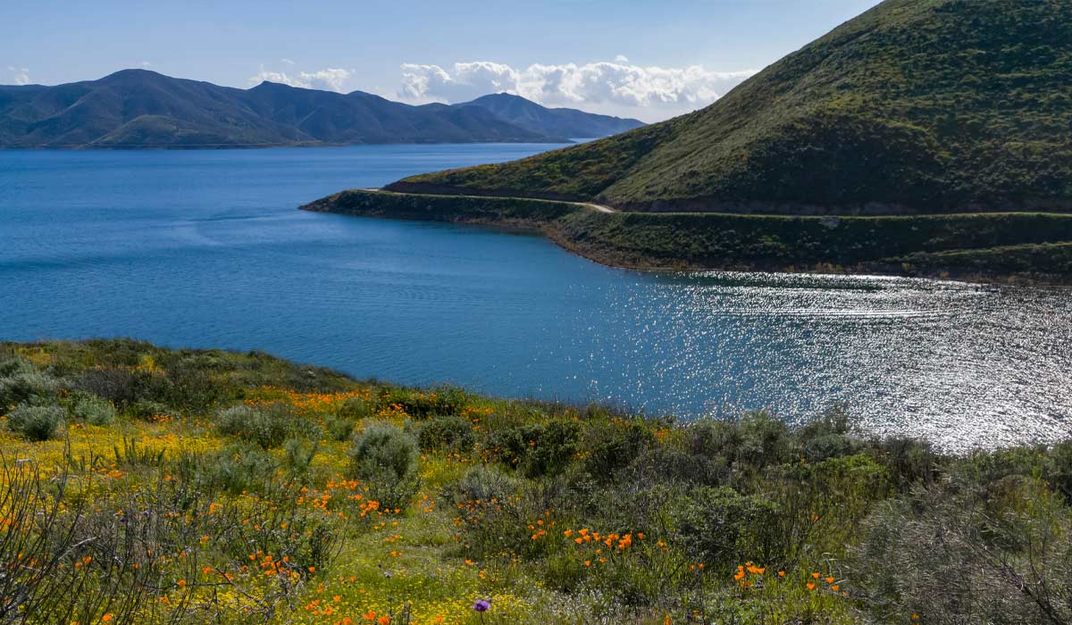 Diamond Valley Lake south of Hemet