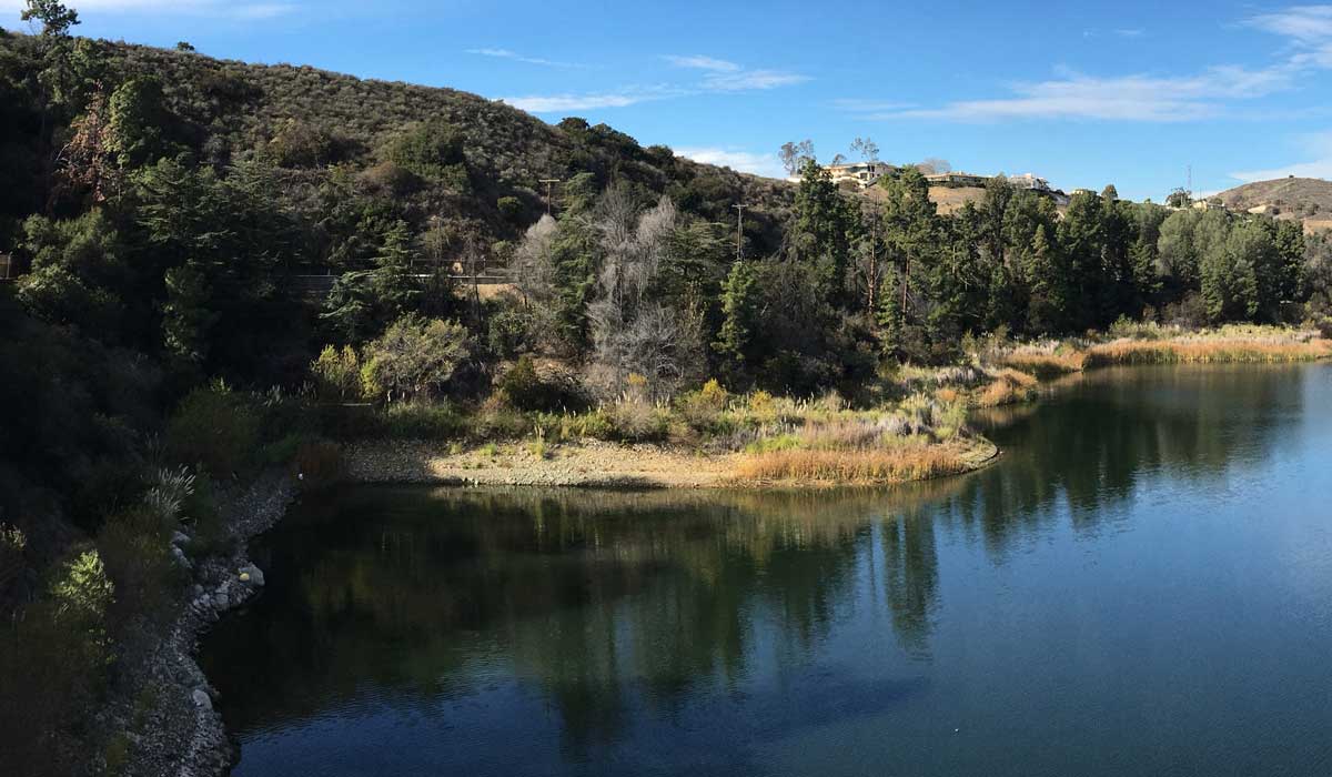 Hollywood Reservoir in Southern California