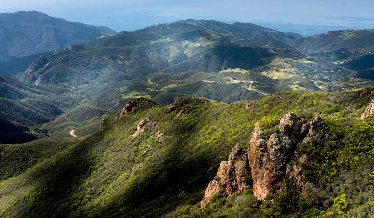 Mishe Mokwa Trail to Sandstone Peak, Santa Monica Mountains in Southern California