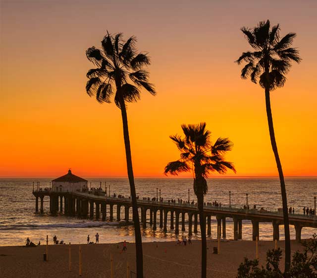 Surfing Manhattan Beach
