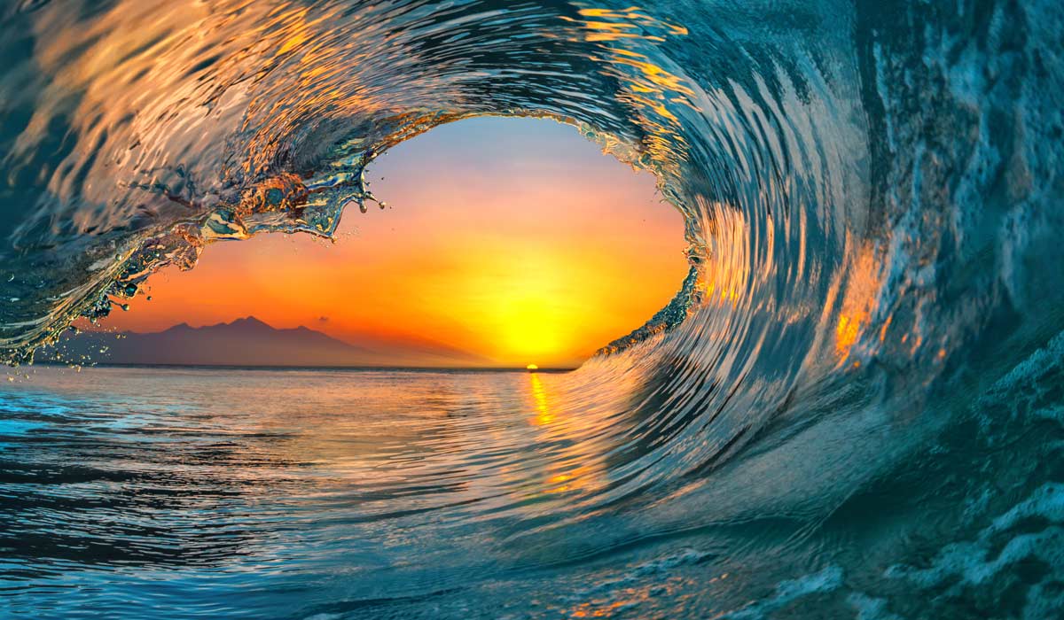 Surfing in Pacific Palisades